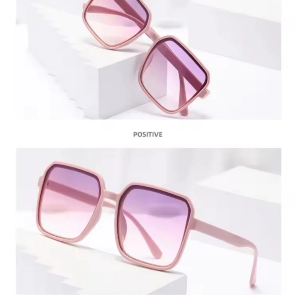 Ladies Stylish Pink and Purple Square Sunglasses